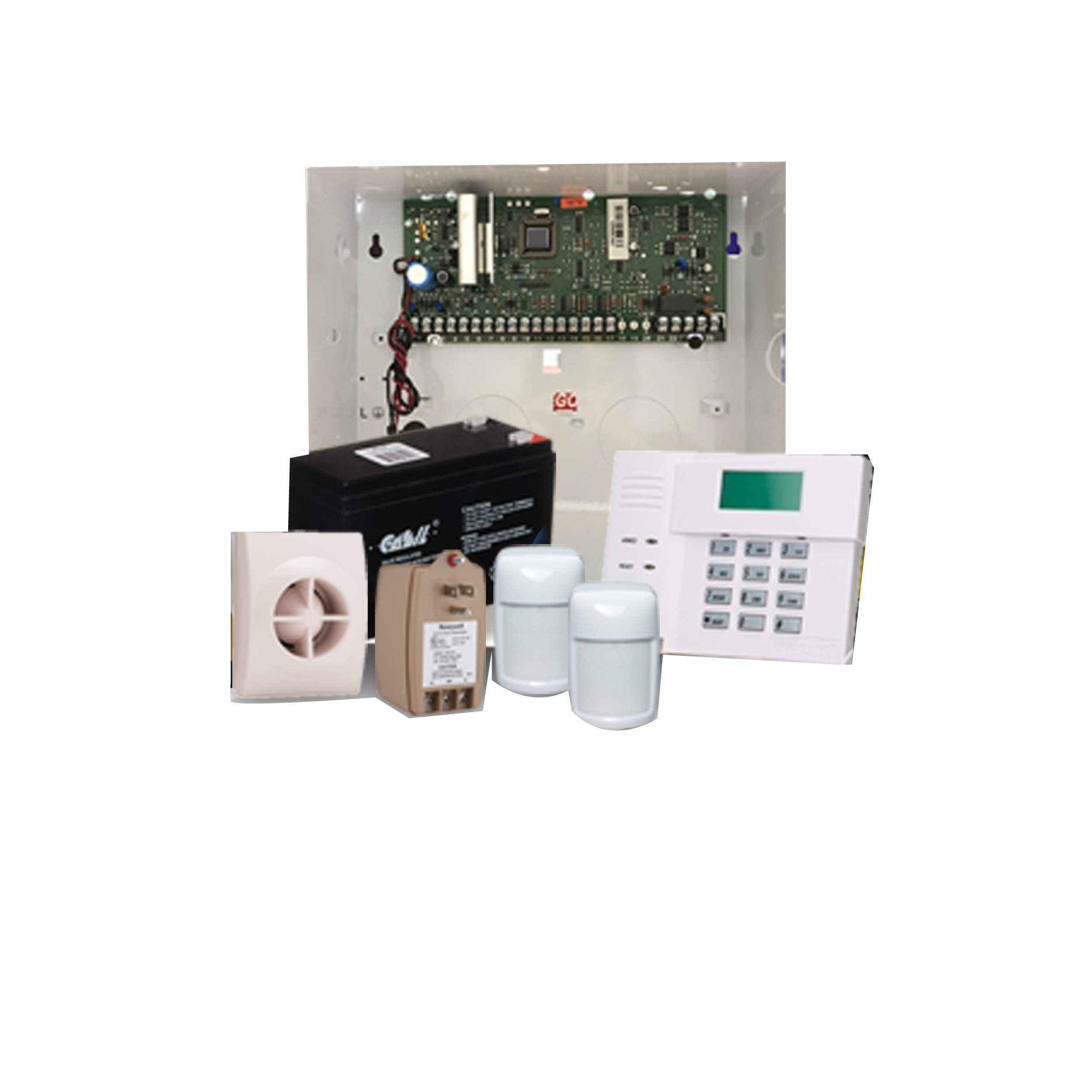 Kit Alarma Hogar 6zonas+control+4 Sensores+2 Sirenas+batería