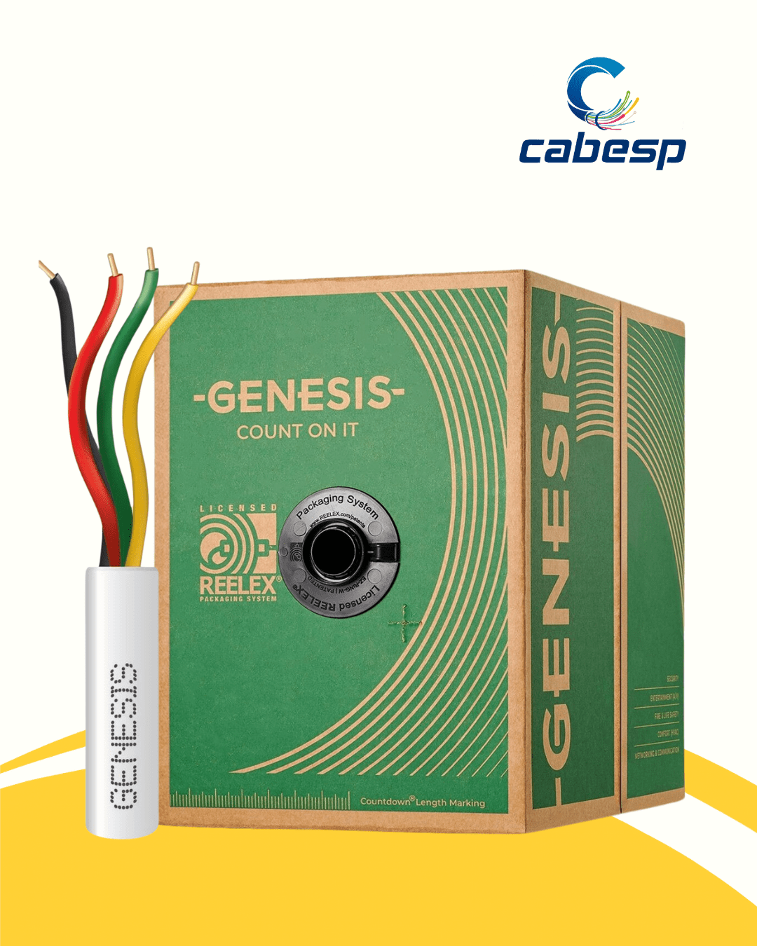 Cable 22/4 Blanco Sólido